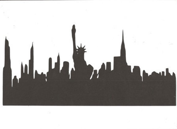 New York Skyline Silhouette City Decor City Skyline