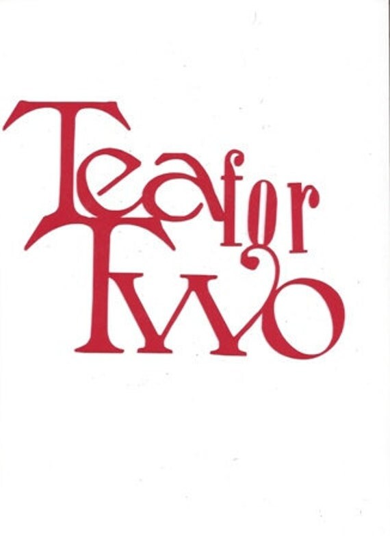 Items similar to Tea for two word silhouette on Etsy
