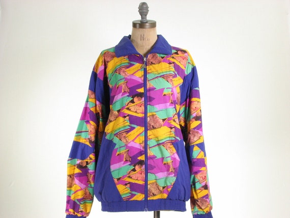 90s Colorful Neon Jacket XL