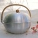 Vintage Bread Server Mod MidCentury Urban Aluminum Bun/Roll Shiny Metal Wood Handle from Tessiemay