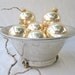 vintage french funnel.HOLIDAY.bowl.silver.gold patina.shabby chic.tessiemay
