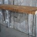 32" x 11.5 x 30 tall Industrial Console table with sliding locker basket mid century styled hairpin legs, free shipping
