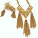 VINTAGE Gold Tassel Necklace Earrings Sarah Coventry Set STUNNING Filigree Tassels Demi Parure Unique Ready to Wear Jewelry Destash (Y80)