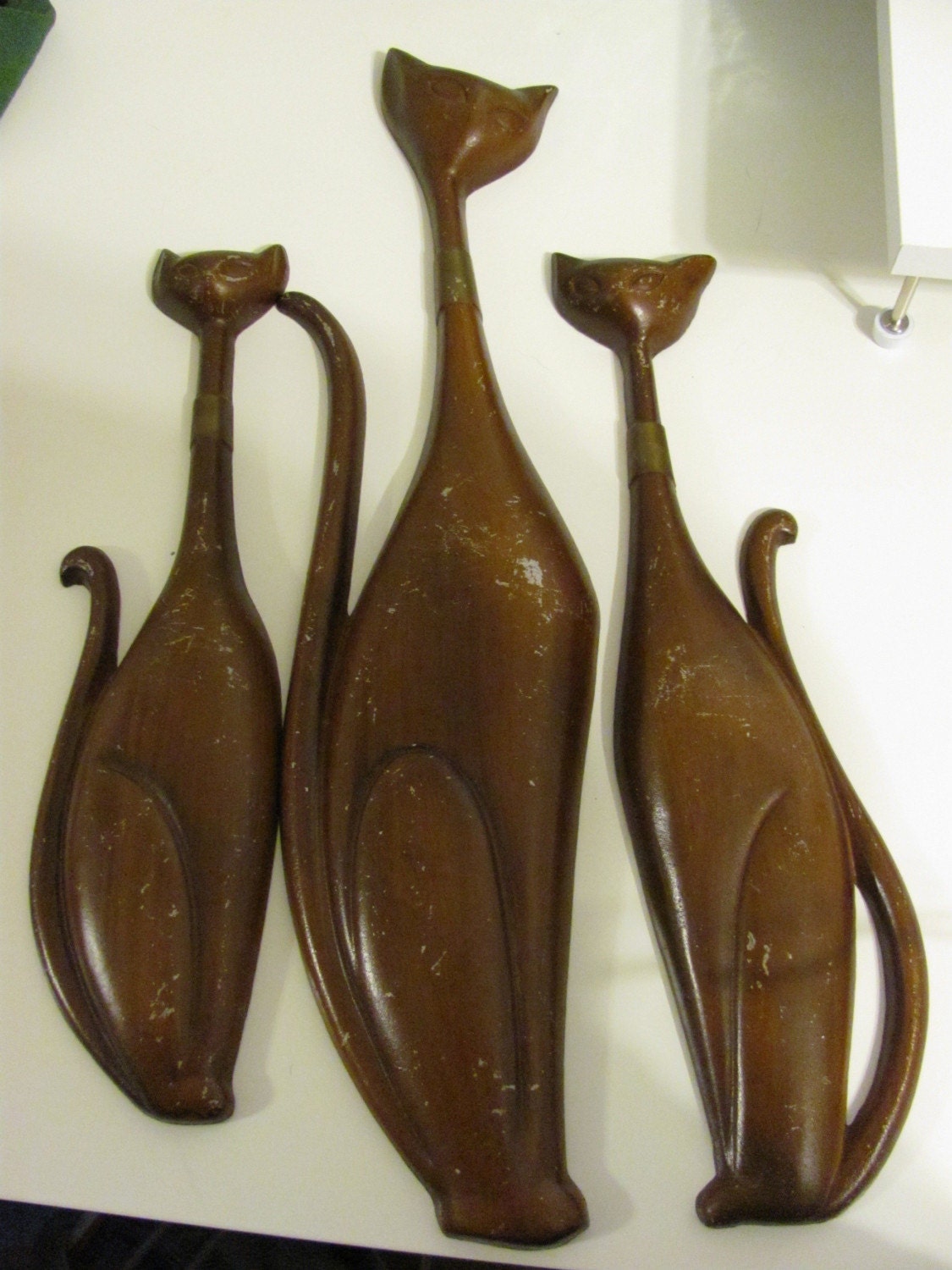 Trio of Sexton Cats Wall Hangings