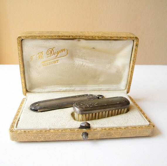 vintage moustache grooming mustache kit comb and brush