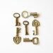 tiny vintage keys 6 keys