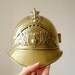antique french fireman's helmet