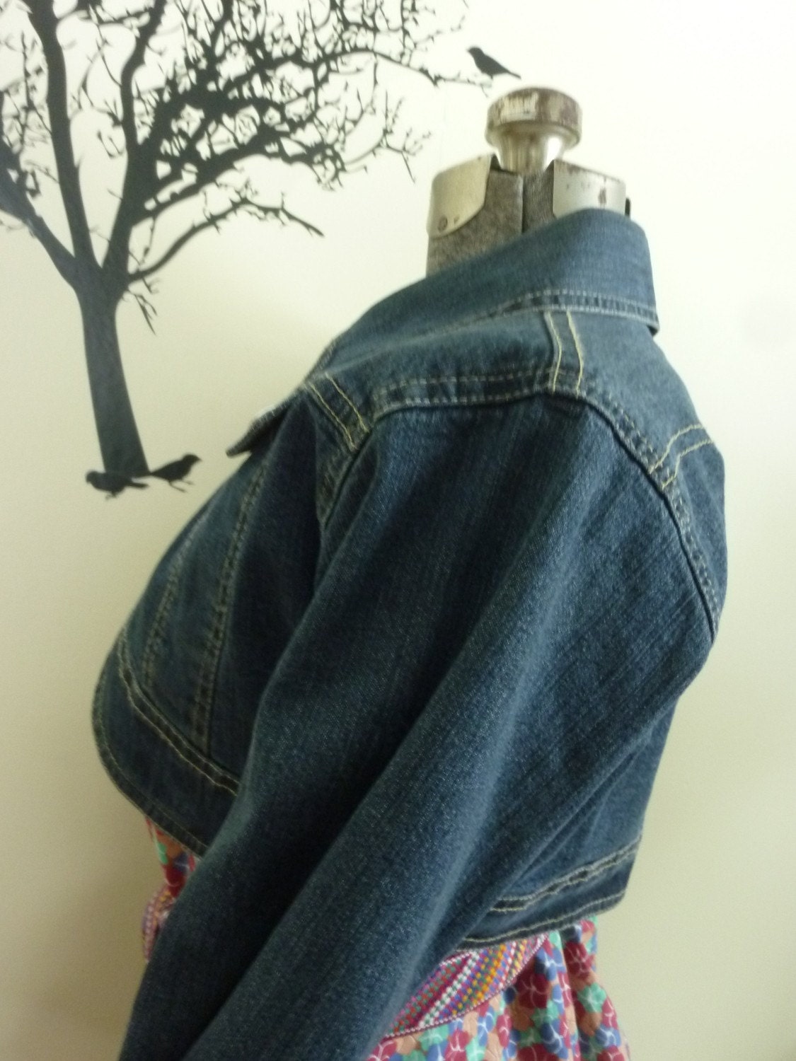 Diesel Denim Cropped Jacket Shrug Very Short Size Small