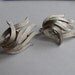 vintage silvertone Trifari clip earrings