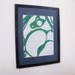 Vintage 1966 Original Abstract Bubbles Screenprint - Cornflower Blue/Kelly Green - Signed/Matted/Framed -Free Shipping