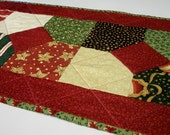 Christmas Table Runner Christmas Punch Holiday Handmade Quilted