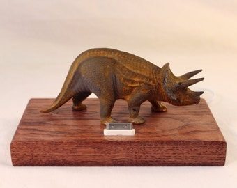 iPhone - iPod Dock -Charger and Sync Station - Oak - Triceratops - Scary - One of a Kind - Rusty Dinosaur - FREE Shipping