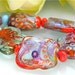 Sale extra discount: Sparkling Focal Lampwork beadset (16) by Caroline Dousi (SRA)