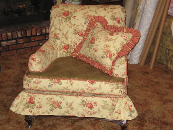 Antique Chair with Cottage Style Slipcover