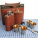 SPLENDOR iN THE GRASS Amazing Mid Century Pocket Mini Bar in Genuine Leather Case