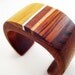 Wood Bracelet, Wrist Cuff, Modern, Unique, Small, Harvest Gold