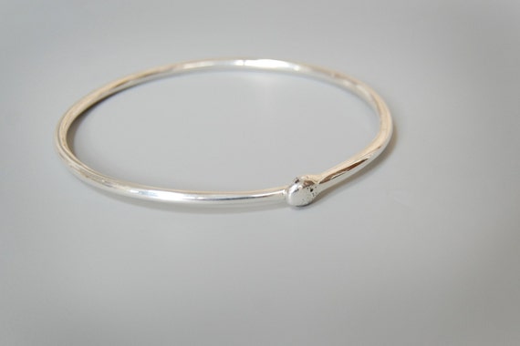 Silver Ouroboros Infinity Bangle: Men's Bracelet by nadinessra