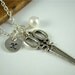 Gift Hair Stylist, Initial Scissor Charm Necklace, Scissors, Sew, Sewing, Cutting, Hair Dresser