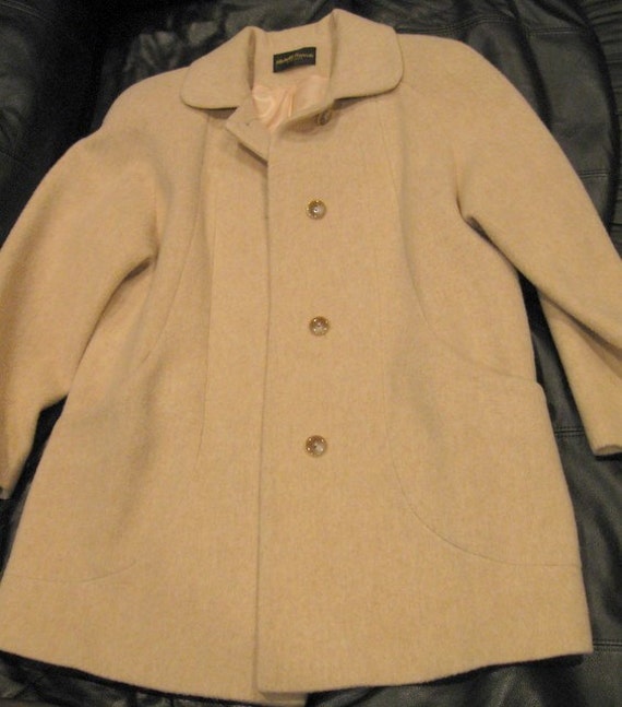 Vintage Michelle Francois White Wool Coat