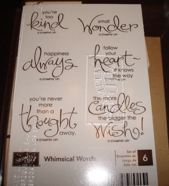 Whimsical Words Stampin Up Stamp Set