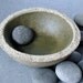 Small Concrete Bowl With Olive Wash