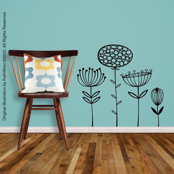 Items similar to BRAND NEW Wildflowers Vinyl Wall Decal on Etsy