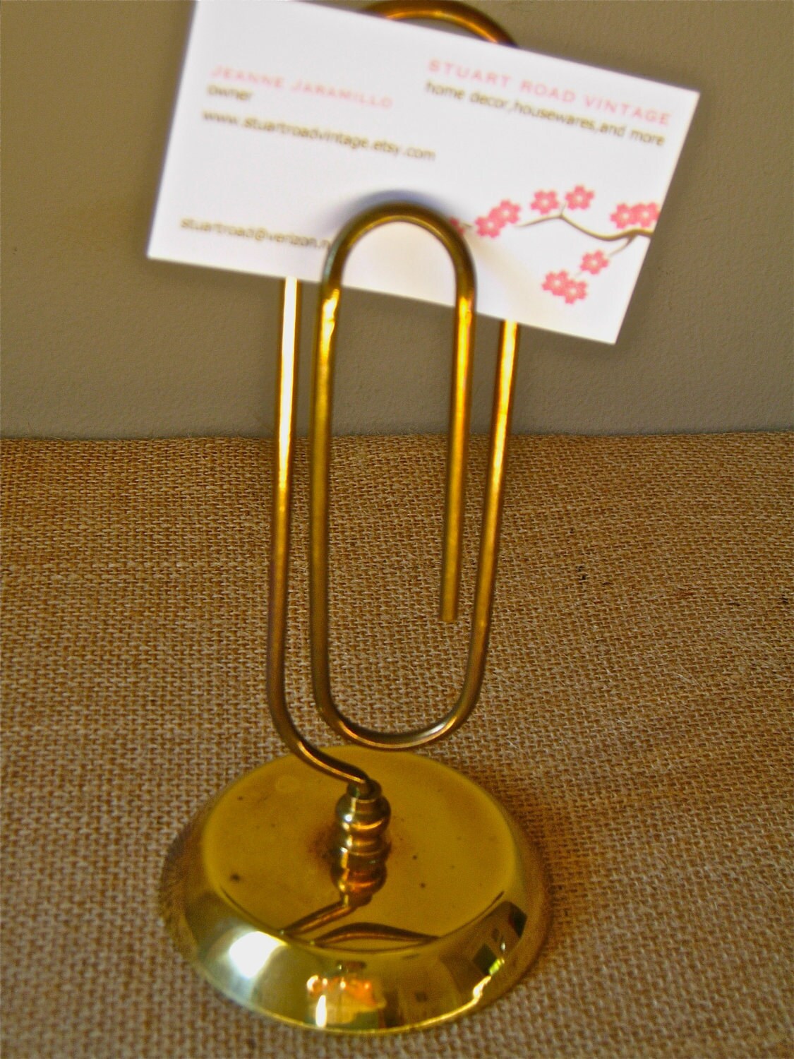 vintage giant brass paper clip