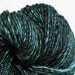 HALF OFF SALE Handspun Art Yarn Merino Bamboo Sparkle 'Blackbird'