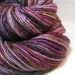 Handspun Yarn Gently Thick and Thin Single Blue Faced Leicester and Sparkle 'Cabernet'