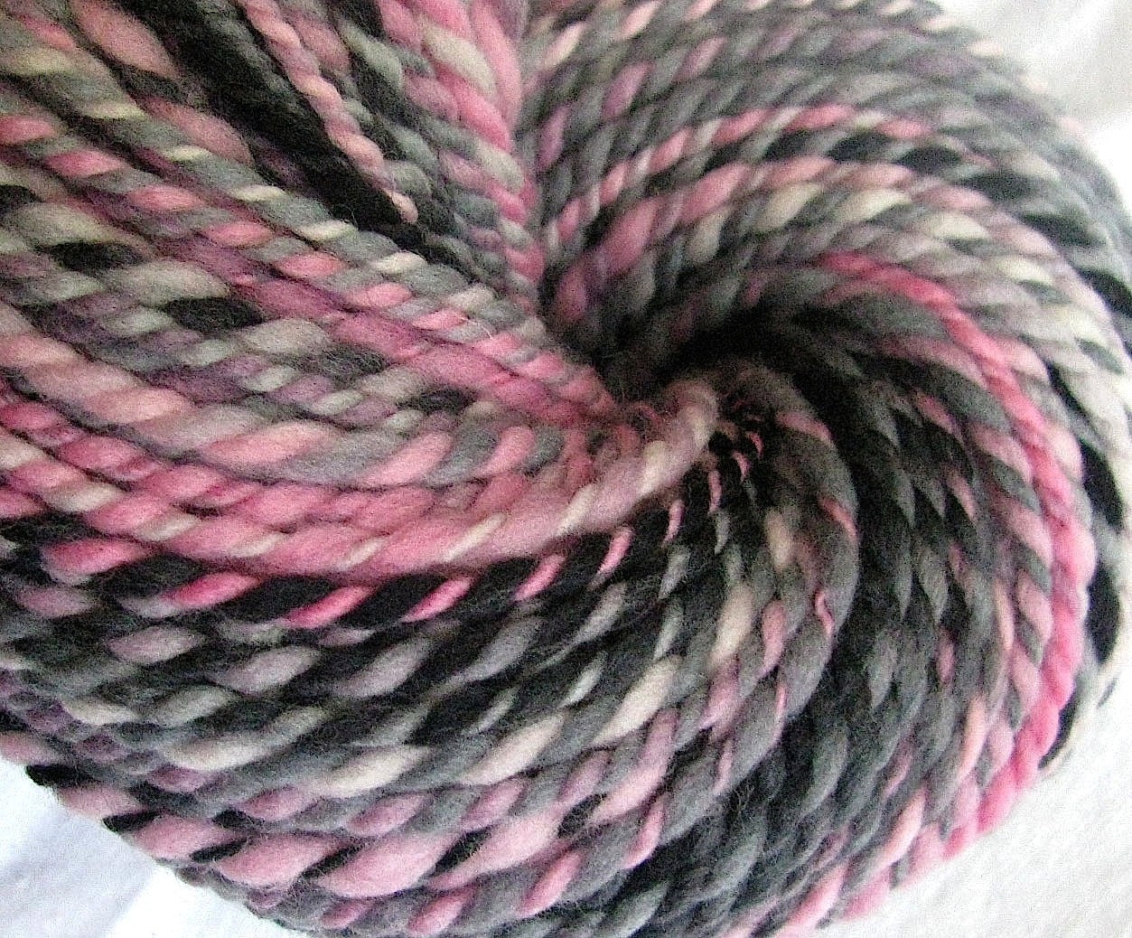 PINK MINK Handspun Yarn /Merino