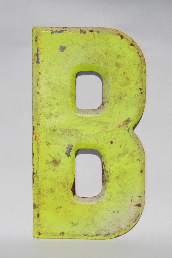 Vintage Metal Sign Letter B By VantageStudios On Etsy