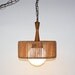 Mid-Century Danish Modern Teak & Rope Swag Lamp