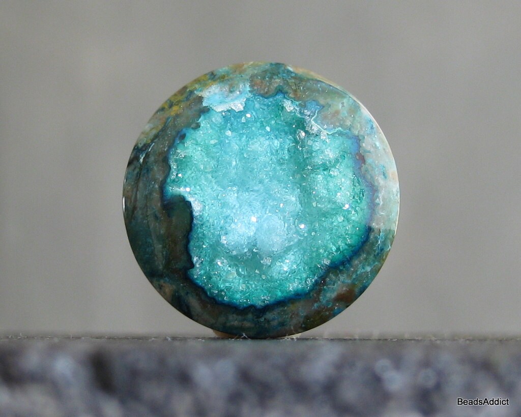Glowing Blue Green Stone for Rings Semi Precious Cabachon