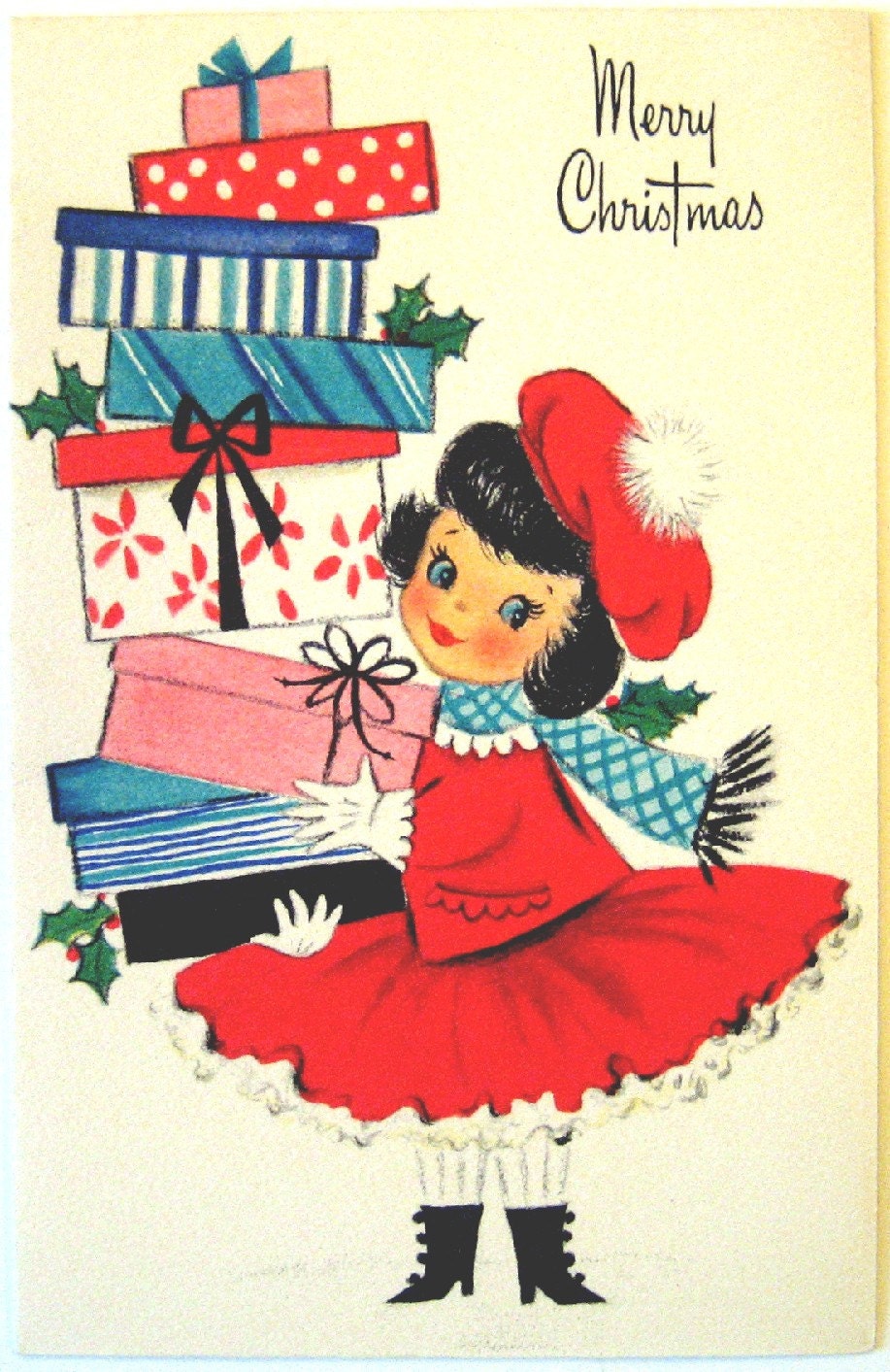 Hallmark Vintage Card Merry Christmas