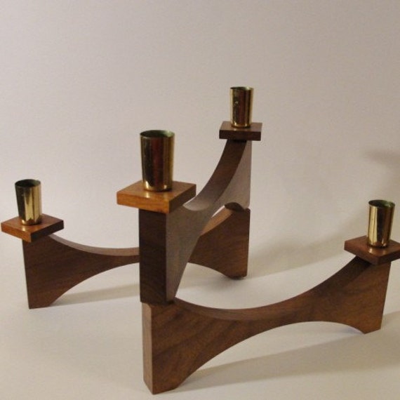Mid Century Modern Candle Holder By Kustom Kraft by owlcove