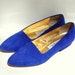 Electric blue suede flats VTG