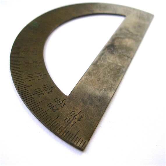 Vintage Brass Protractor