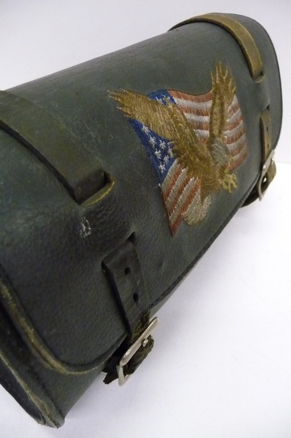 Motorcycle Tool Bag >> Vintage tool bag Black leather motorcycle Harley Eagle Motorcycle Tool Bag >> Vintage tool bag Black leather motorcycle Harley Eagle