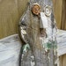 Vintage Owl Folk Art primitive wood handmade Salvaged barn wood Chippy paint