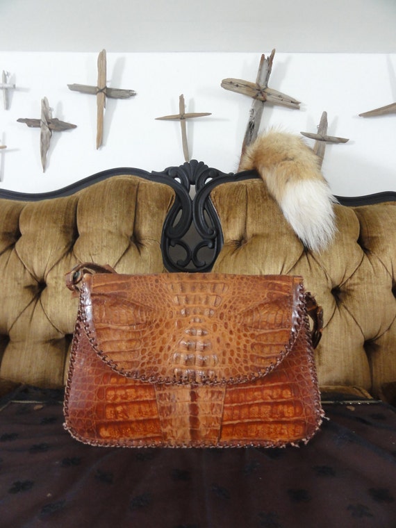 Vintage Alligator Purse Leather Alligator Handbag