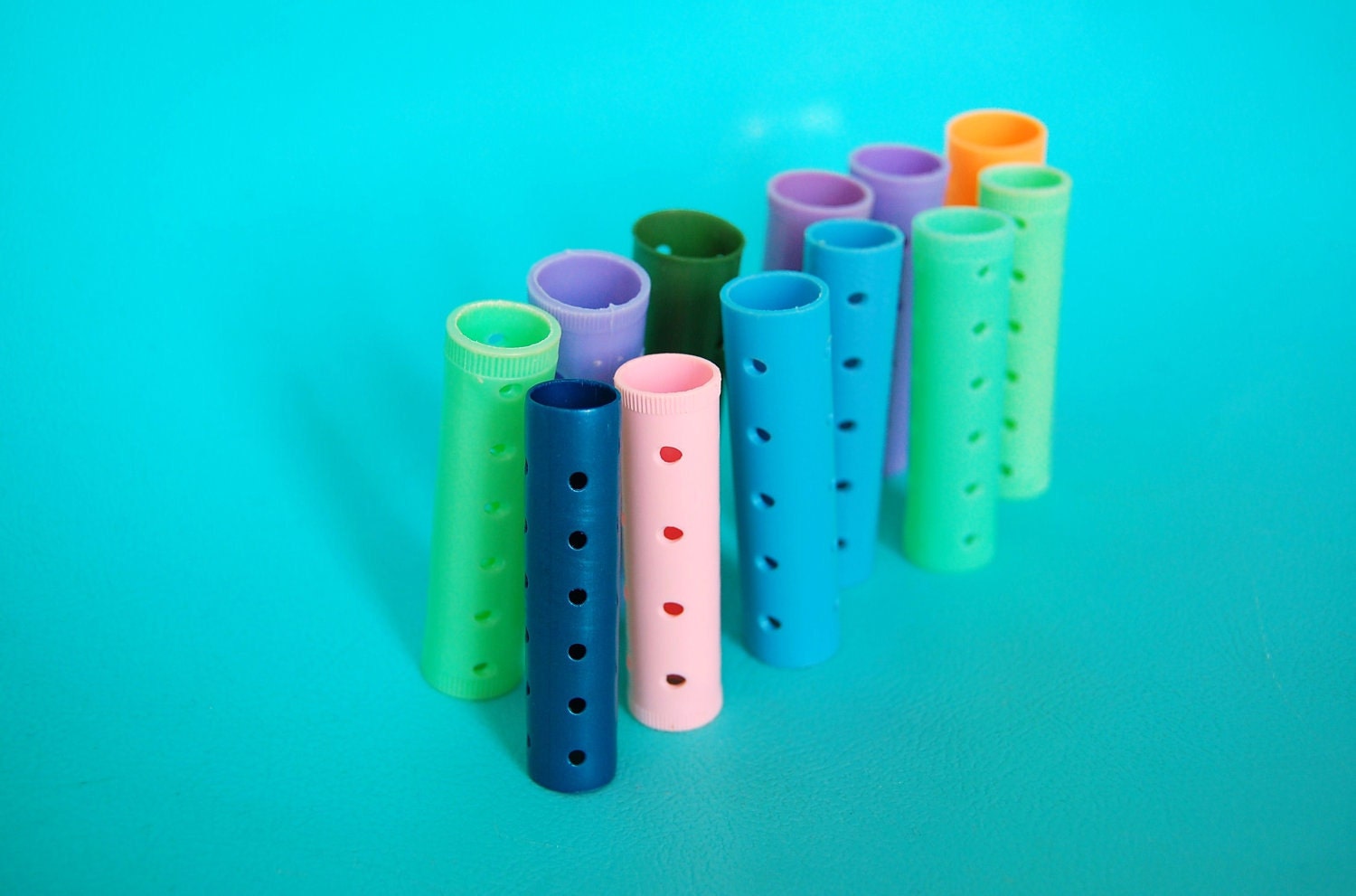 Vintage Hair Curlers 1960s Hair Rollers Plastic Lot