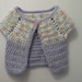 Girls crochet cardigan sweater in pastel and purple baby, toddler sizes available
