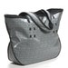 A unique gray Paisley pvc large vegan shoulder bag-ready to ship - ON SALE 30% OFF. Summer bag.Spring Sale.