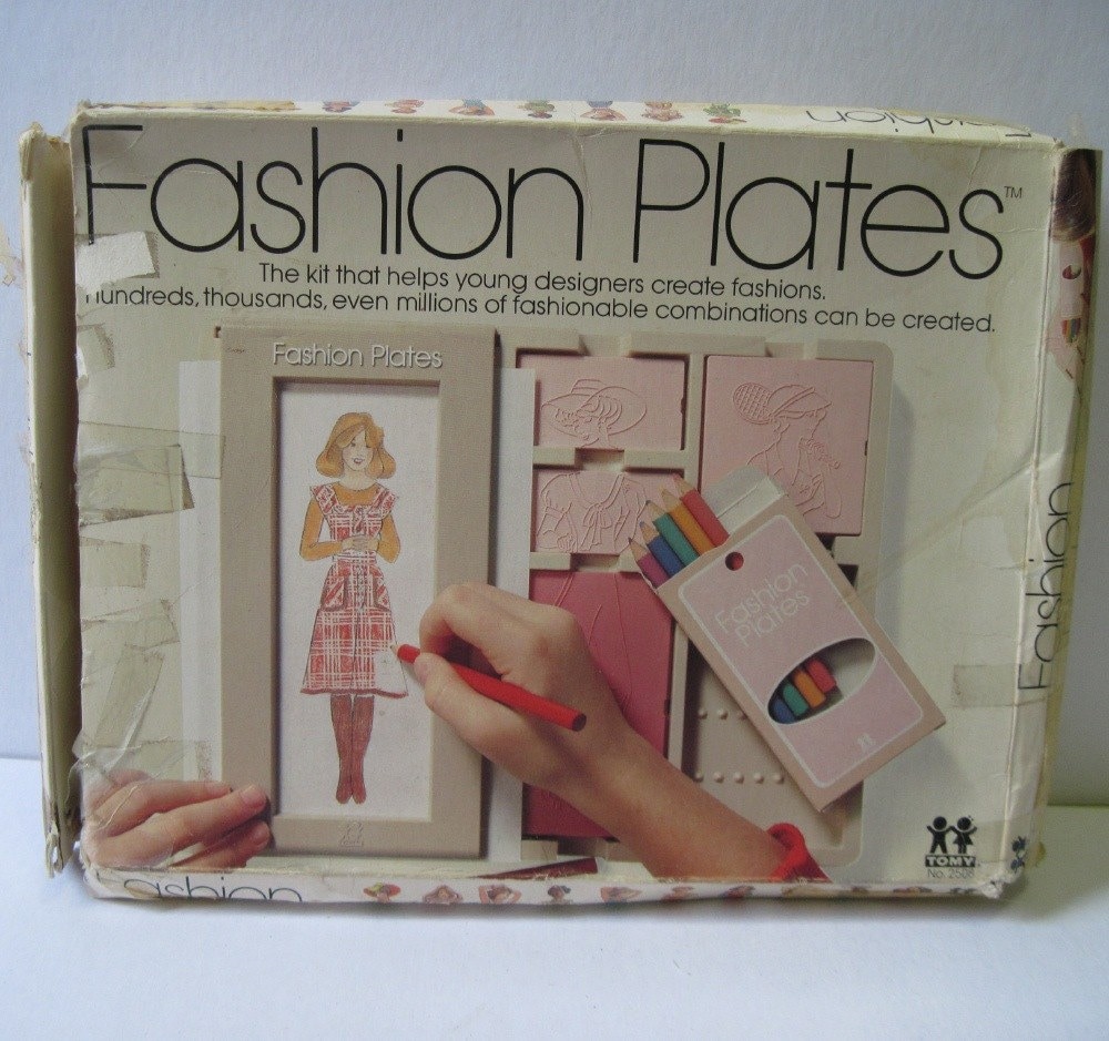 1970's vintage FASHION PLATES for young clothing designers