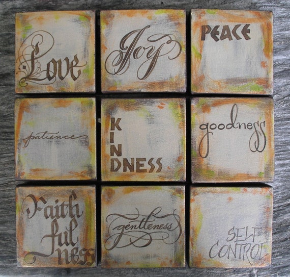 and peace love calligraphy Art Spirit Wall Fruit the of