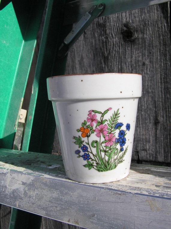 Vintage Japanese Mini Flower Pot