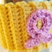 Breast Cancer Awareness Crochet Cozy in Yellow ~ Breast Cancer, Cancer Survivor, Cup Cozy, Eco Friendly, Gift for Her, Gift for Him