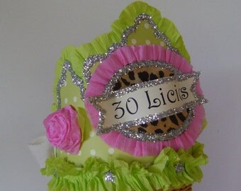 30th Birthday Party Crown/Hat 30 LICIOUS or customize