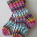 hand knitted merino wool baby socks, 0-3 months
