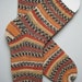 hand knit mens wool socks, UK 8-10 US 9-11 RESERVED for Sharon
